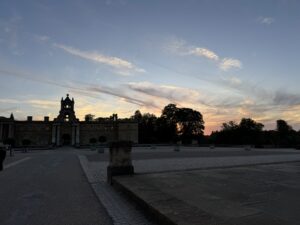 Blenheim Palace as the sun sets